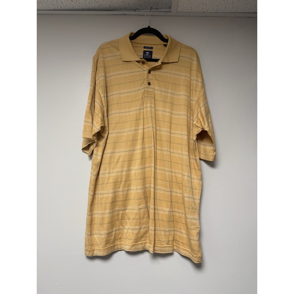 Pebble Beach Men's‎ Yellow Golf Polo Size L